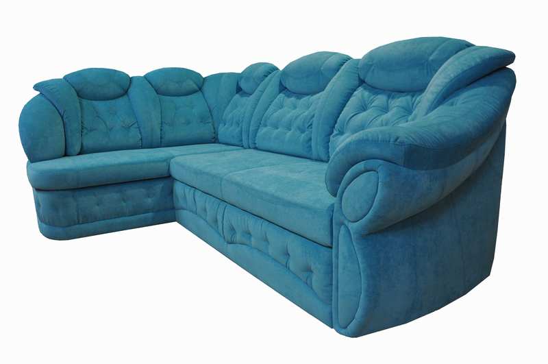 Угловой диван Луиджи 9 в синем цвете